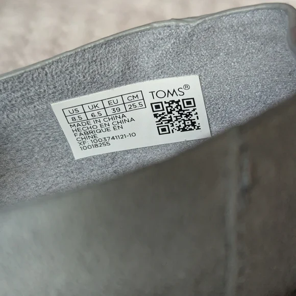 New TOMS Darcy Dusty Blue Grey Suede Loafers Flats Size 8.5 - Picture 8 of 8
